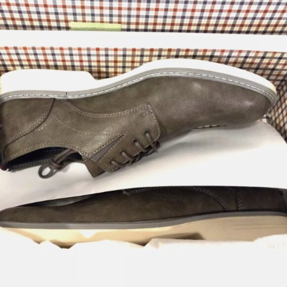 Ben Sherman Mens Oxford Dress Shoes 8M Gray Faux Leather Lace Up NIB main image 9